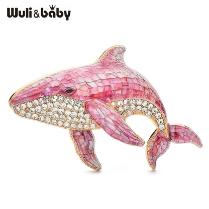 Broche Baleine · Cristal