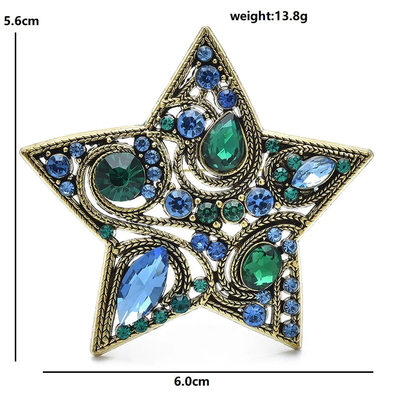 Broche Étoile Vintage · Cristal