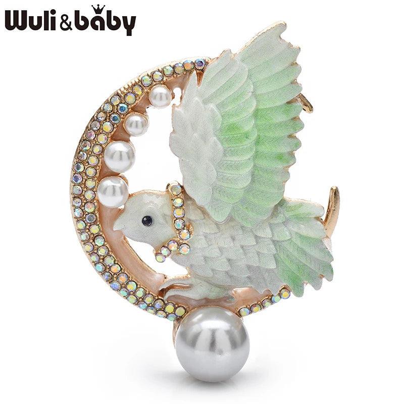 Broche Oiseau · Émail