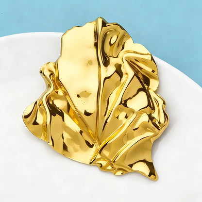 Broche Feuille · Acier