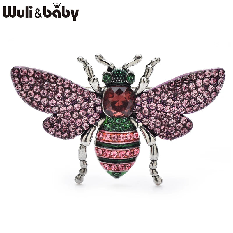Broche Abeille · Cristal