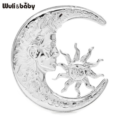 Broche Soleil & Lune · Acier