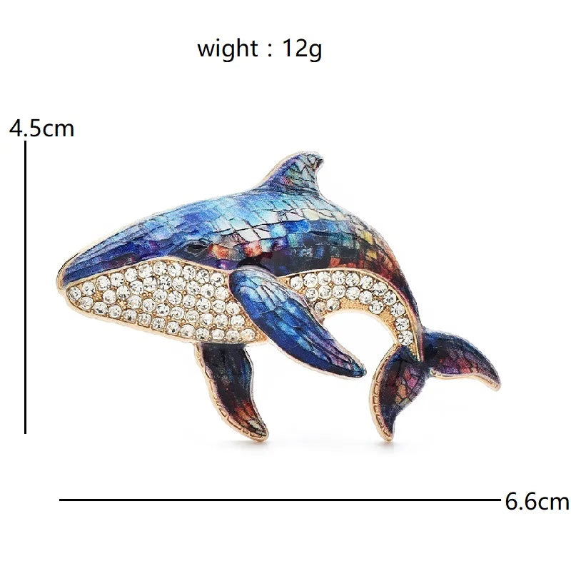 Broche Baleine · Cristal