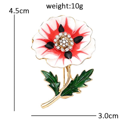 Broche Fleur · Émail