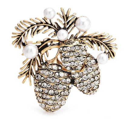 Broche Pomme de Pin Vintage