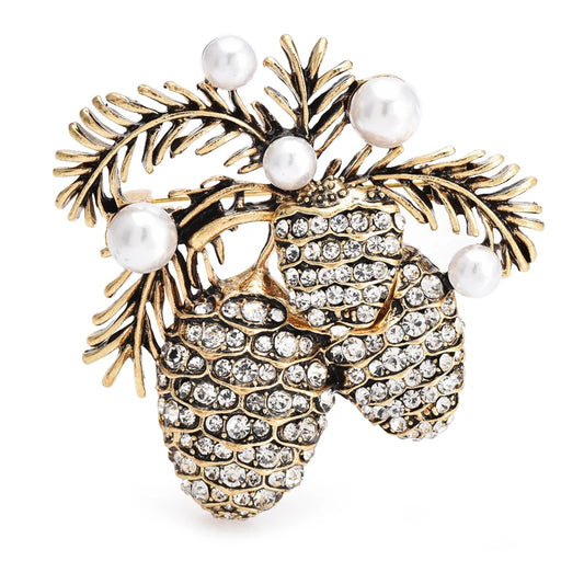 Broche Pomme de Pin Vintage