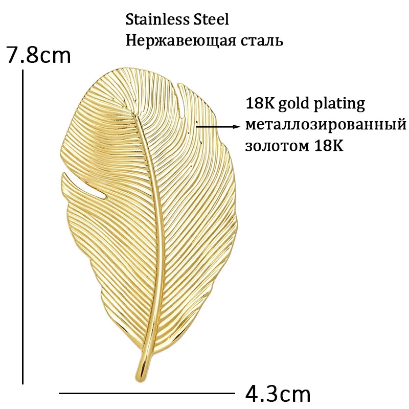 Broche Feuille