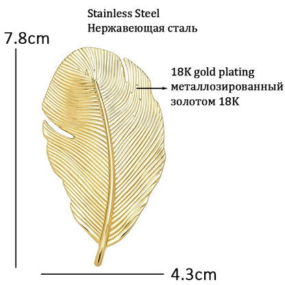 Broche Feuille