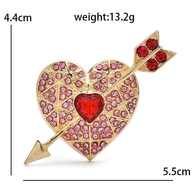 Broche Cœur · Cristal