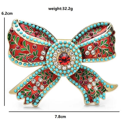 Broche Nœud Vintage · Émail