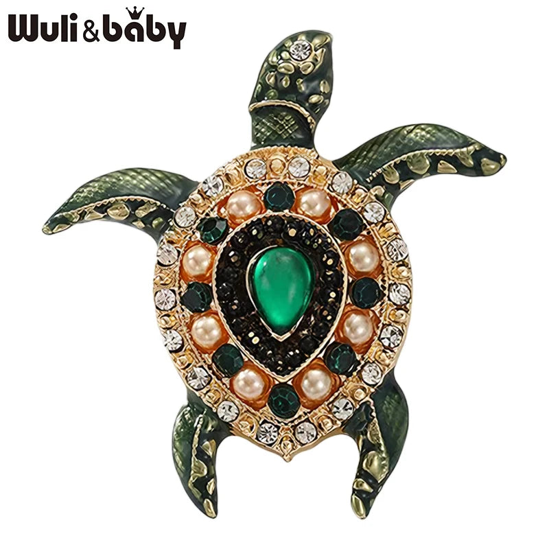 Broche Tortue · Cristal