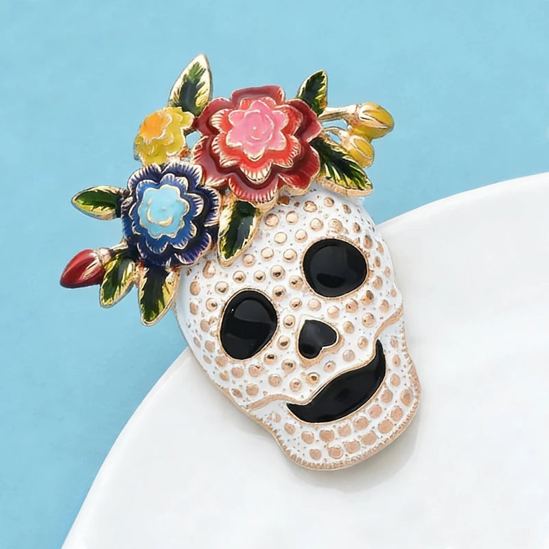 Broche Crâne · Émail