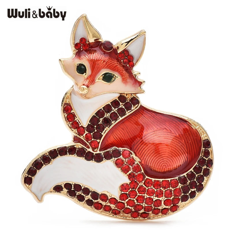 Broche Renard · Cristal