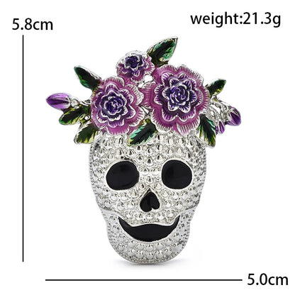 Broche Crâne · Émail