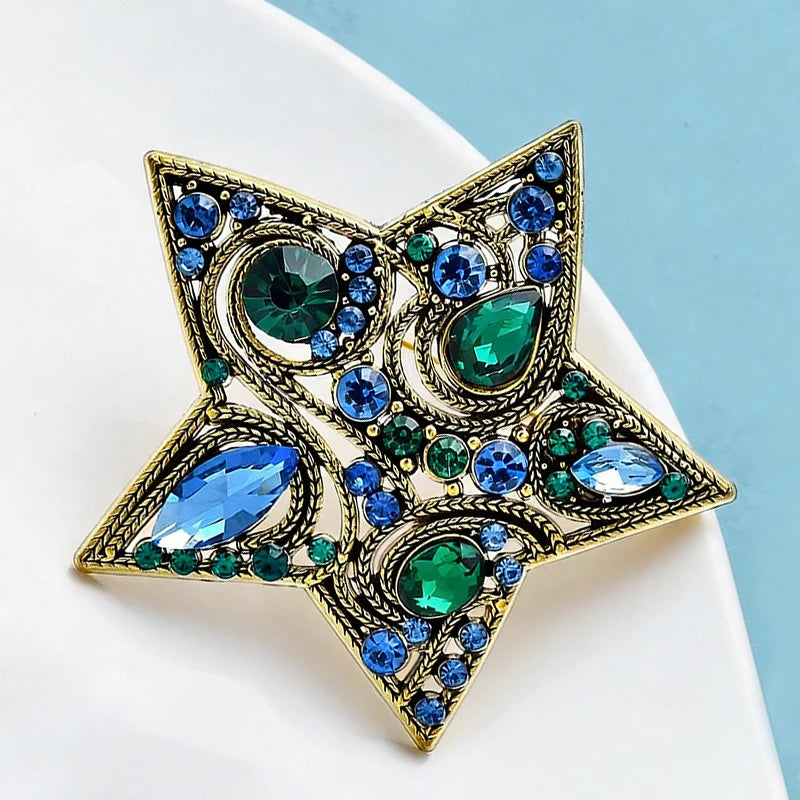 Broche Étoile Vintage · Cristal