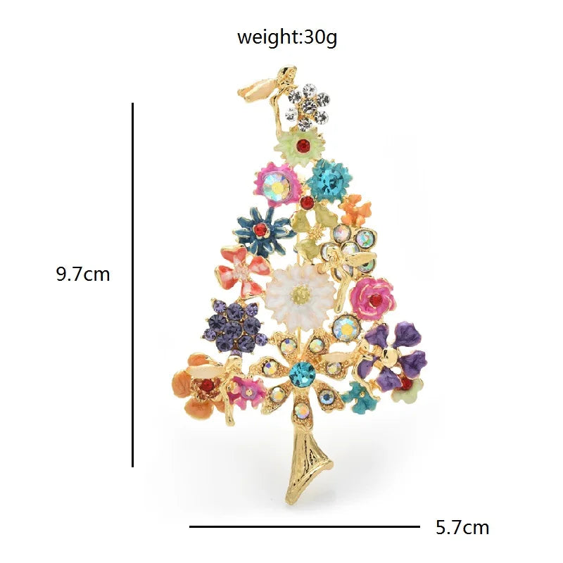 Broche Arbre Fleuri · Émail