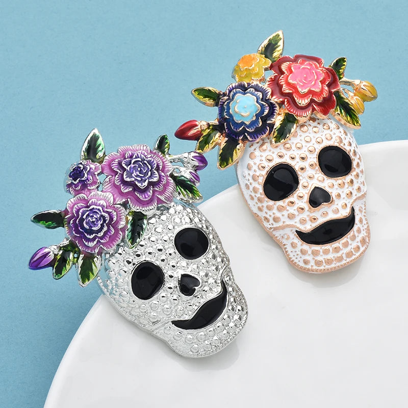 Broche Crâne · Émail