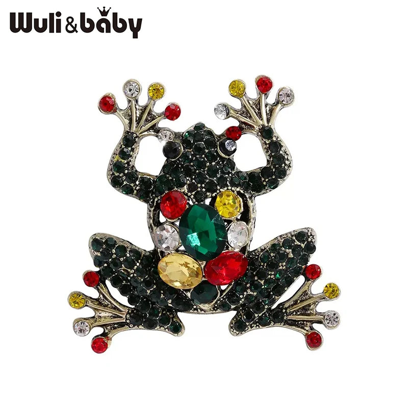Broche Grenouille Vintage · Cristal