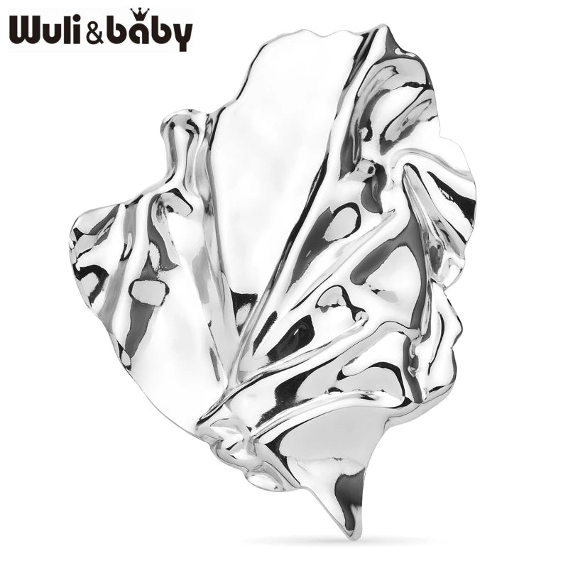 Broche Feuille · Acier