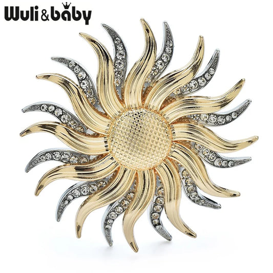 Broche Tournesol · Cristal