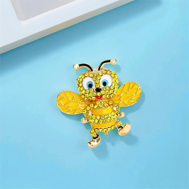 Broche Abeille · Cristal