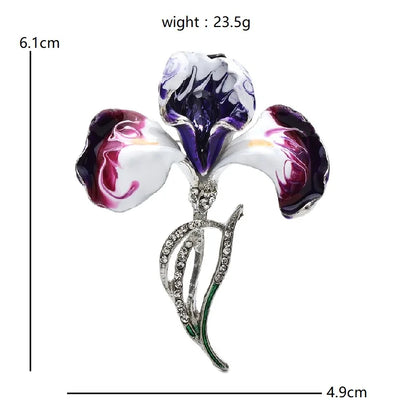 Broche Orchidée · Cristal