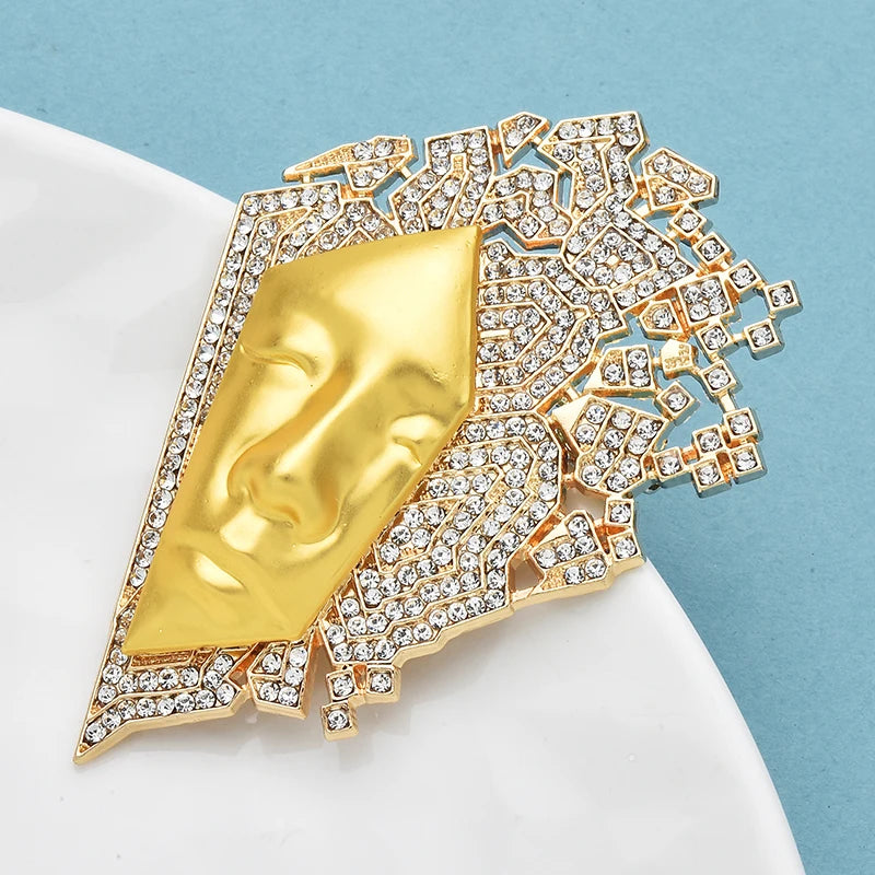 Broche Portrait · Cristal