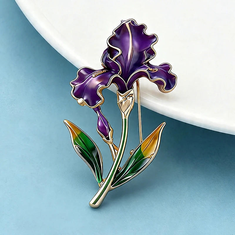 Broche Fleur · Émail