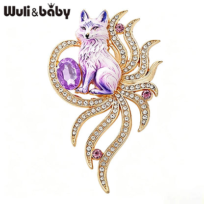 Broche Renard · Cristal