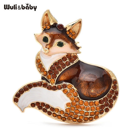 Broche Renard · Cristal