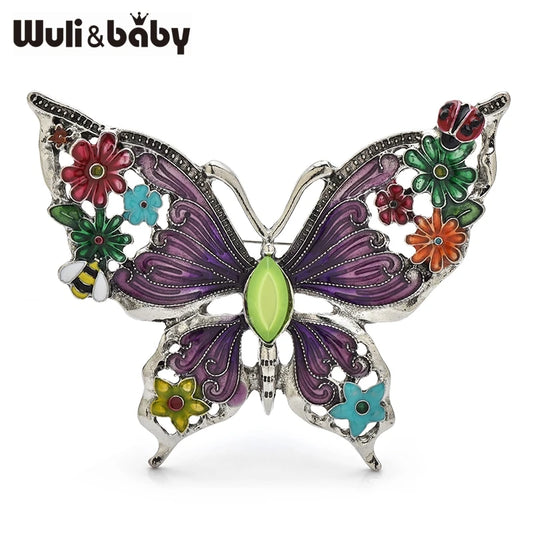 Broche Papillon Vintage · Émail