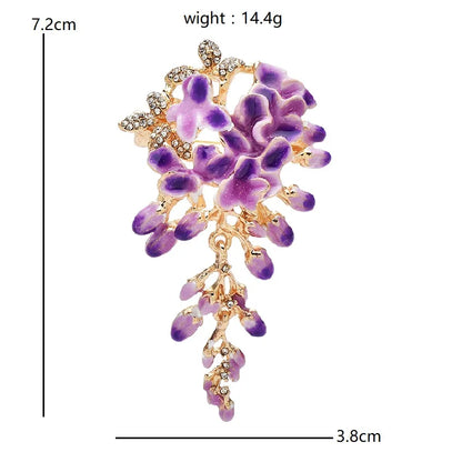 Broche Glycine · Émail