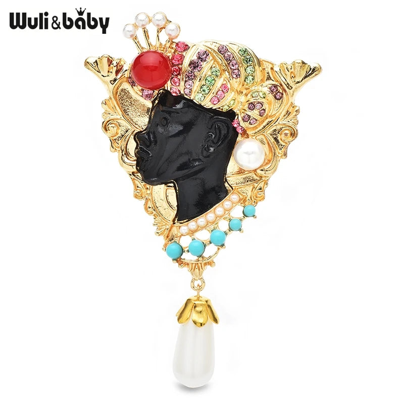 Broche Dame · Émail