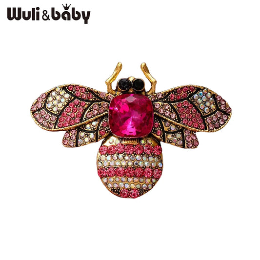 Broche Abeille Vintage · Cristal