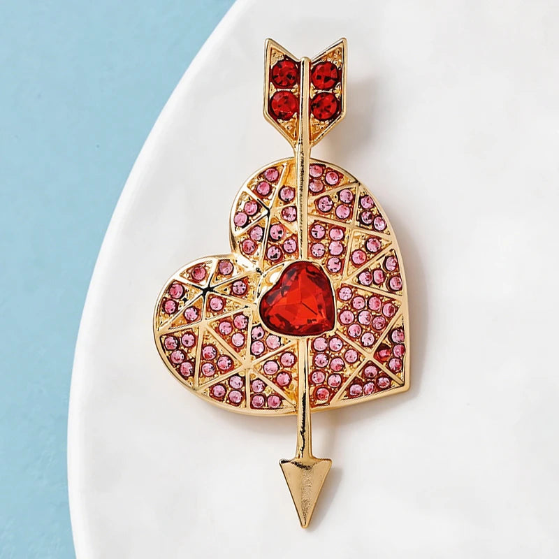 Broche Cœur · Cristal