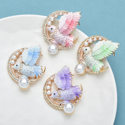 Broche Oiseau · Émail