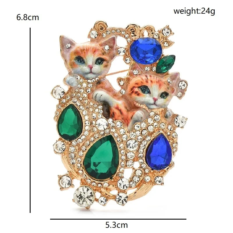 Broche Chat · Émail