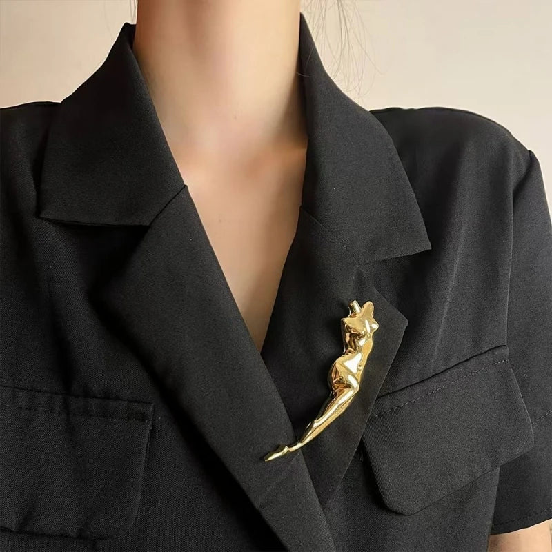 Broche Silhouette · Acier