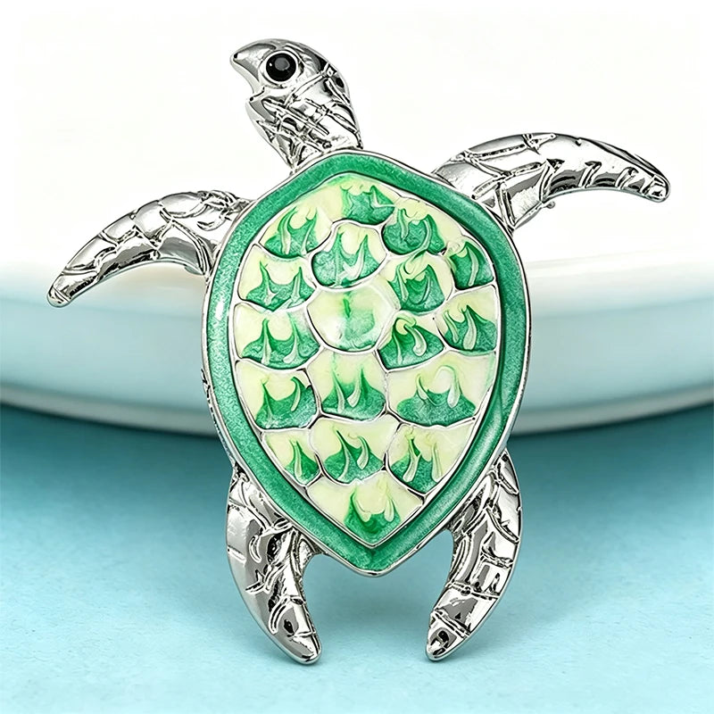 Broche Tortue · Émail