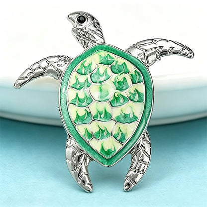 Broche Tortue · Émail