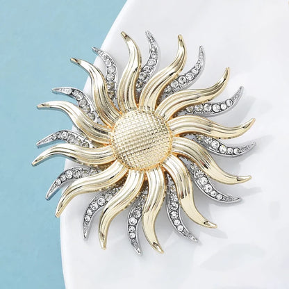 Broche Tournesol · Cristal