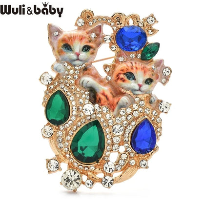 Broche Chat · Émail