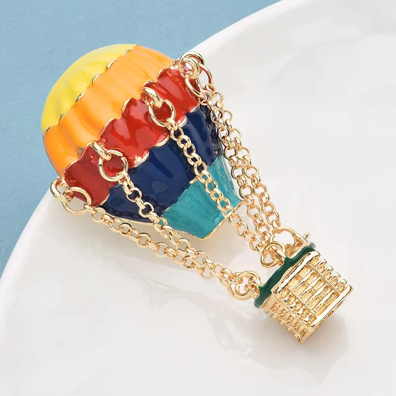 Broche Montgolfière · Émail