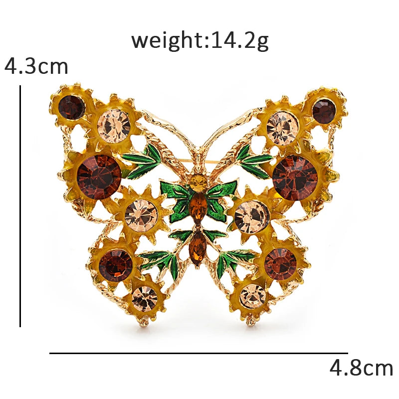 Broche Papillon Vintage · Émail