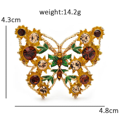 Broche Papillon Vintage · Émail