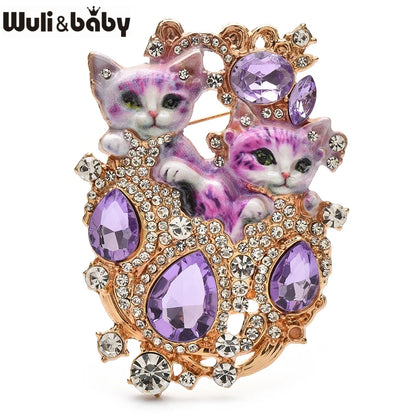 Broche Chat · Émail