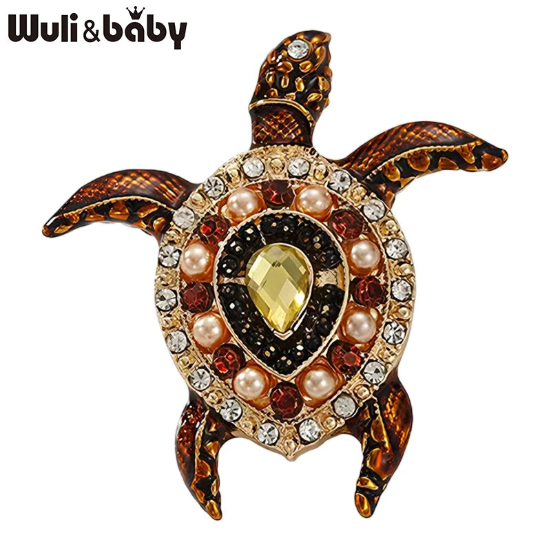 Broche Tortue · Cristal