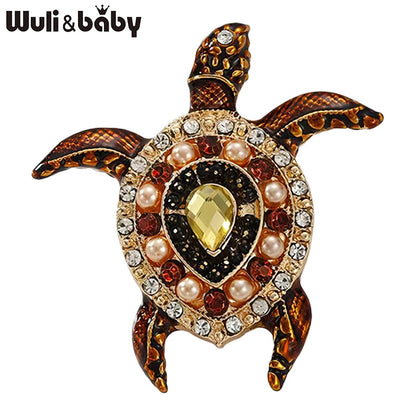 Broche Tortue · Cristal