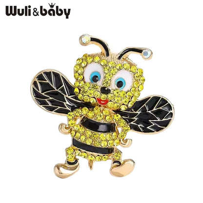 Broche Abeille · Cristal