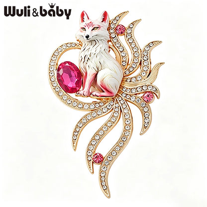 Broche Renard · Cristal